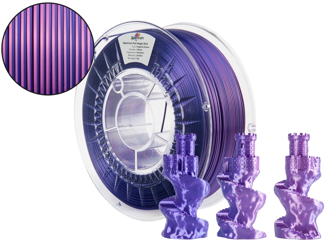 Filament Spectrum PLA Magic SILK 1.75mm Magenta Dream 1kg