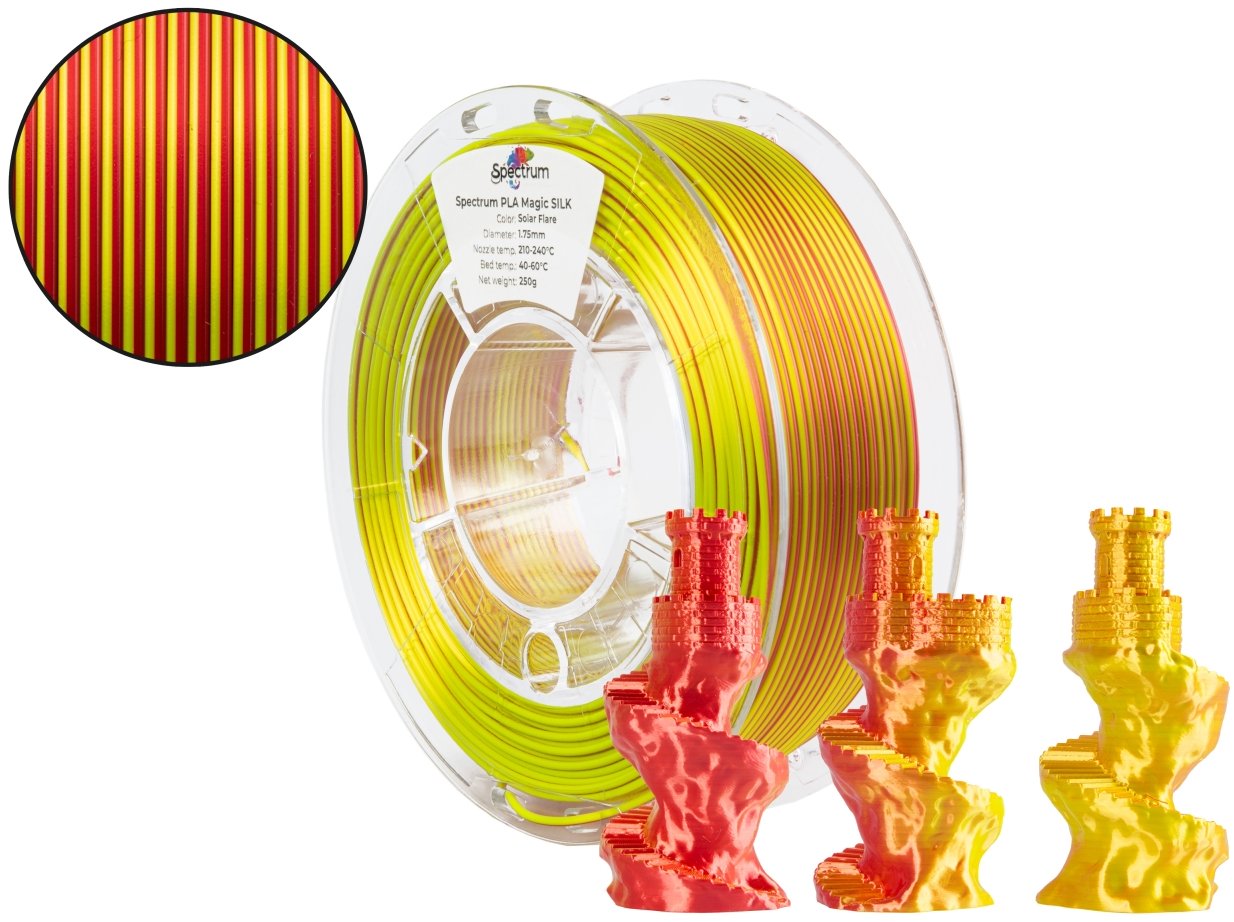Filament Spectrum PLA Magic SILK 1.75mm Solar Flare 0.25kg