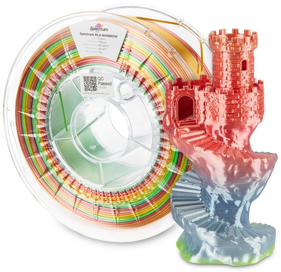 Filament Spectrum PLA SILK RAINBOW 1.75mm Fusion 1kg