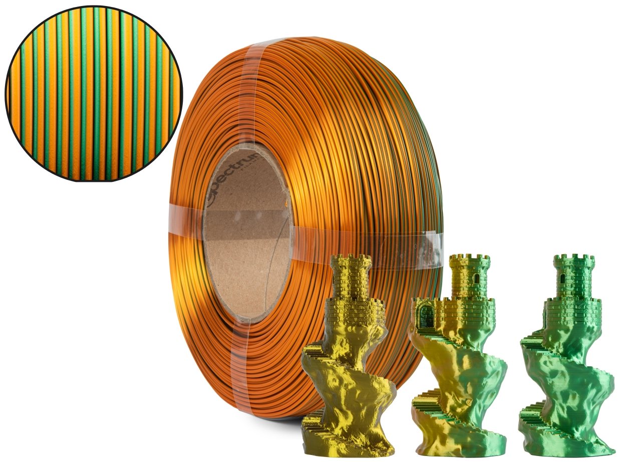 Filament Spectrum ReFill PLA Magic SILK 1.75mm Amber Leaf 1kg