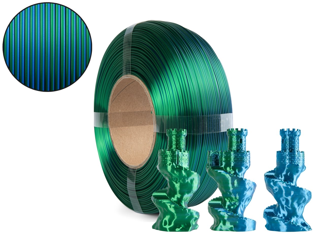 Filament Spectrum ReFill PLA Magic SILK 1.75mm Lagoon Breeze 1kg