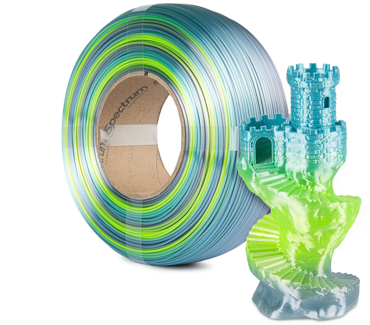 Filament Spectrum ReFill PLA SILK Rainbow 1.75mm Frost Gloss 1kg