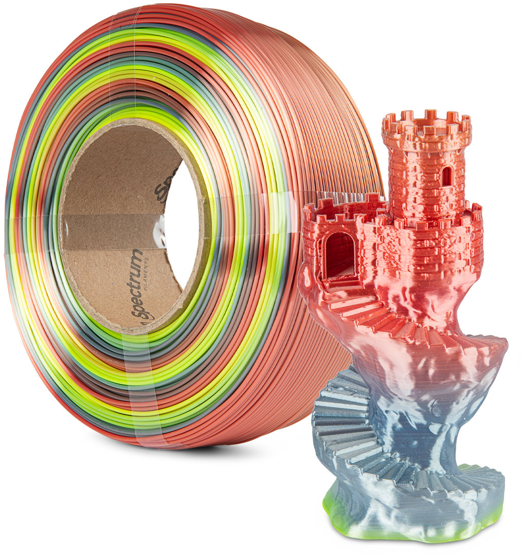 Filament Spectrum ReFill PLA SILK Rainbow 1.75mm Fusion 1kg