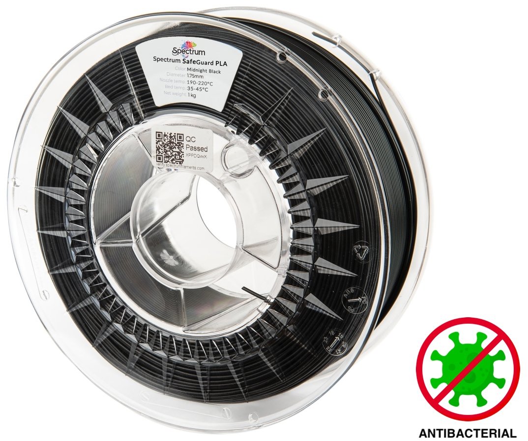 Filament Spectrum SafeGuard PLA 1.75mm Deep Black 1kg