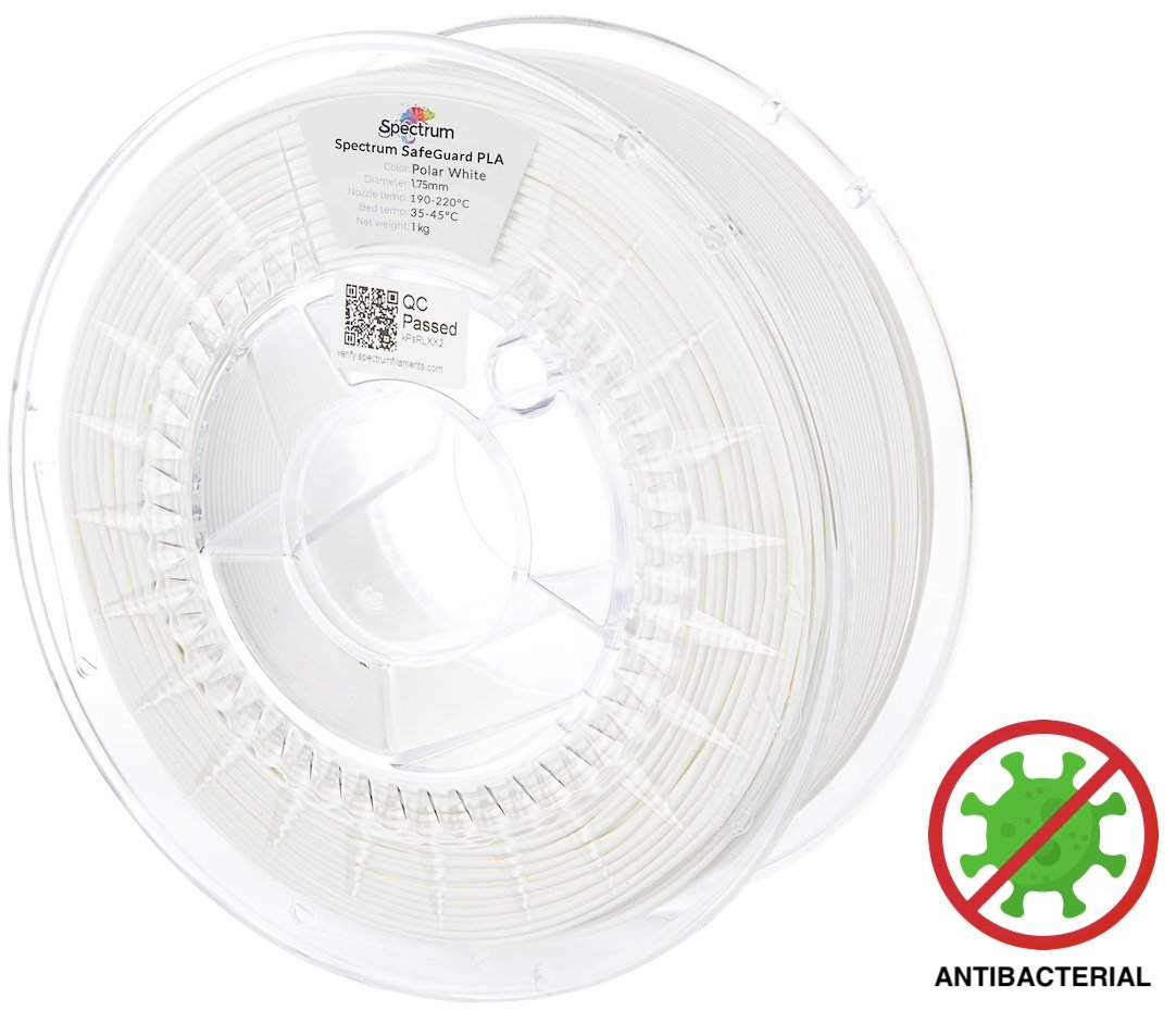 Filament Spectrum SafeGuard PLA 1.75mm Polar White 1kg