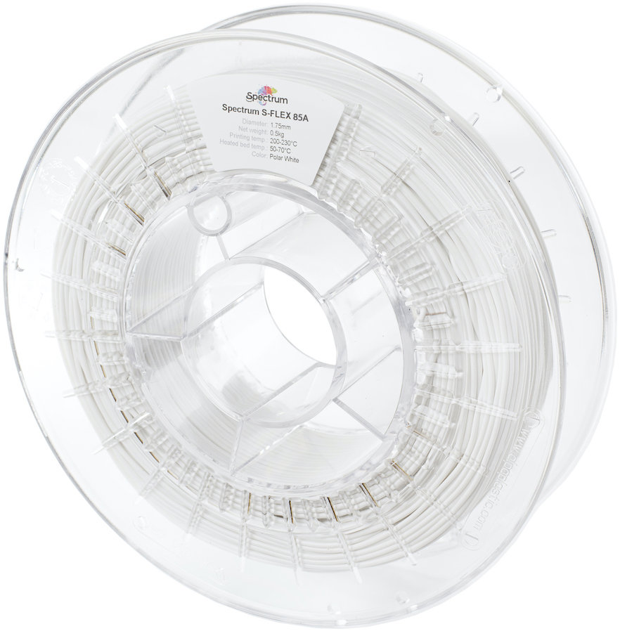 Filament Spectrum S-Flex 85A 1.75mm Polar White 0.5kg
