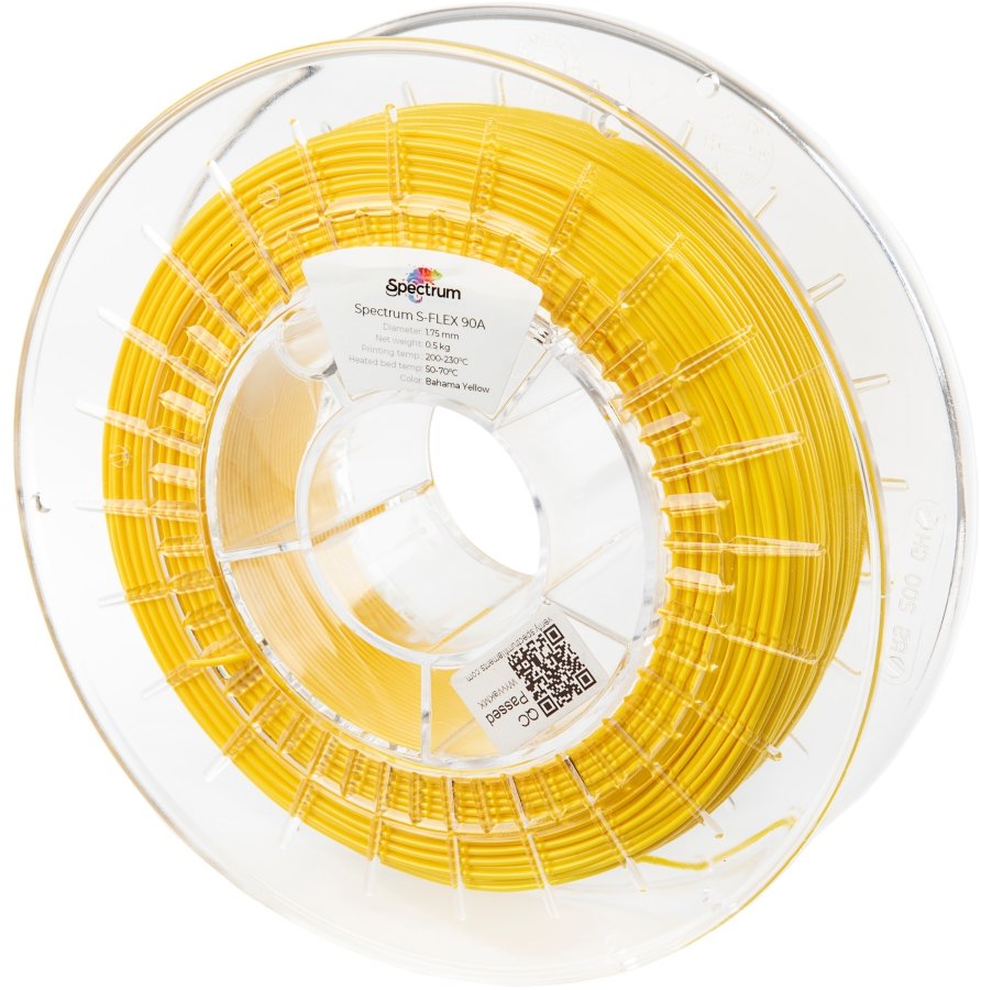 Filament Spectrum S-Flex 90A 1.75mm Bahama Yellow 0.5kg
