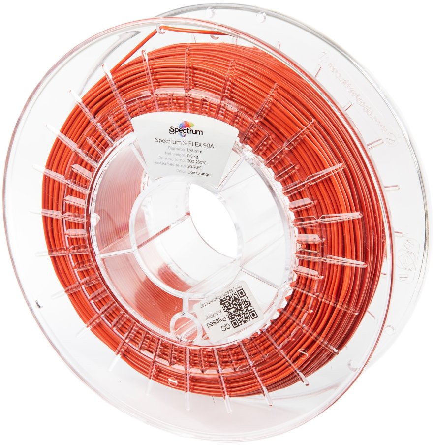 Filament Spectrum S-Flex 90A 1.75mm Lion Orange 0.5kg