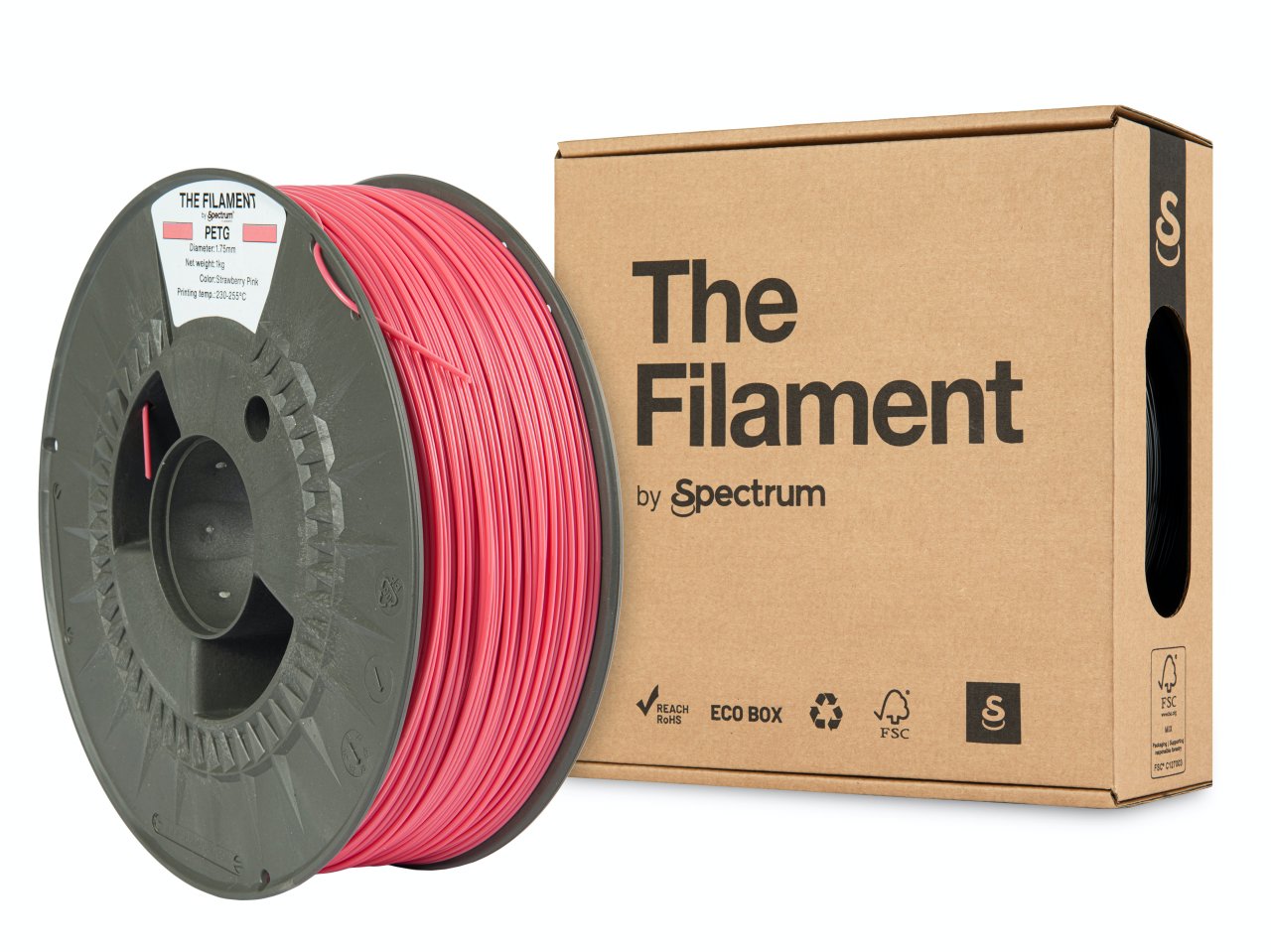 The Filament PETG 1.75mm Strawberry Pink 1kg