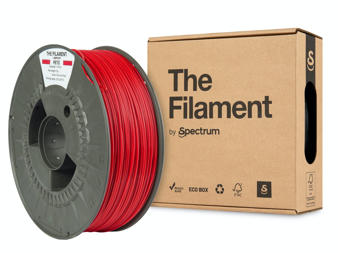 The Filament PETG 1.75mm Technical Red 1kg