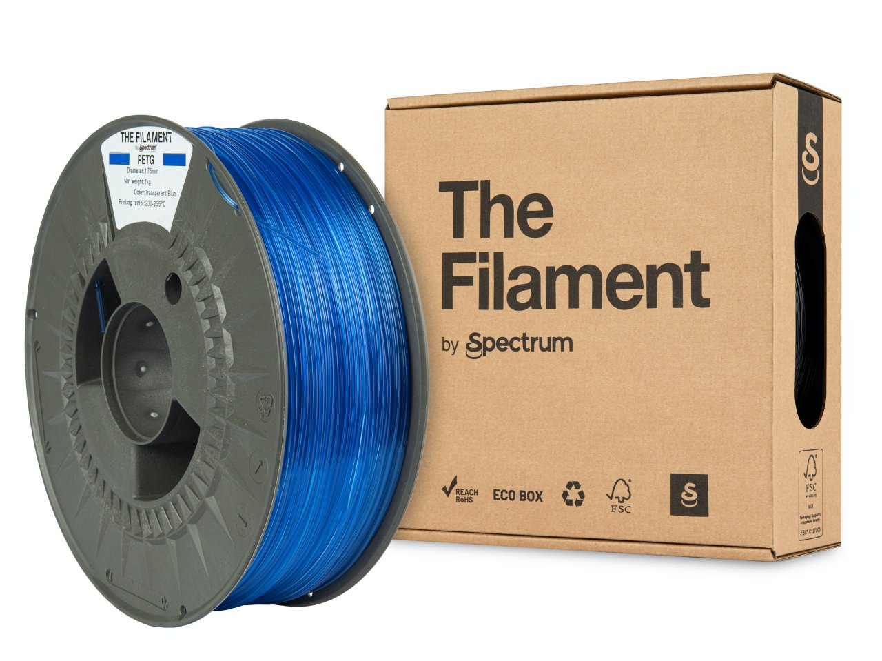 The Filament PETG 1.75mm Transparent Blue 1kg