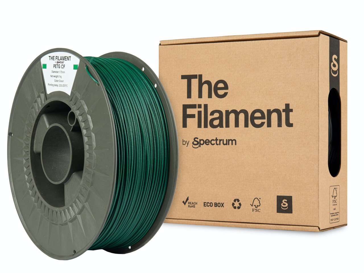 Filament PETG CF 1.75mm Green 1kg