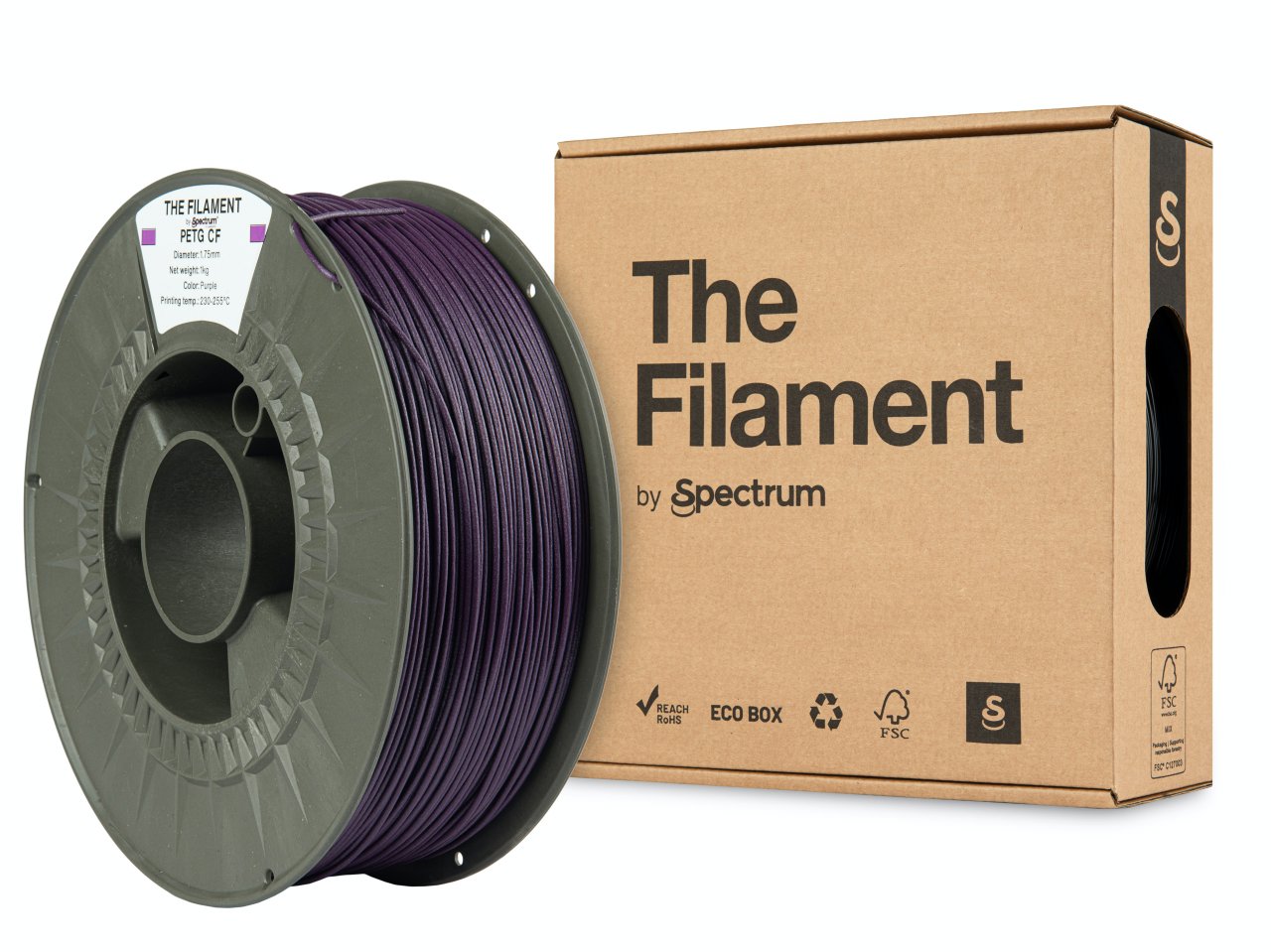 The Filament PETG CF 1.75mm Purple 1kg