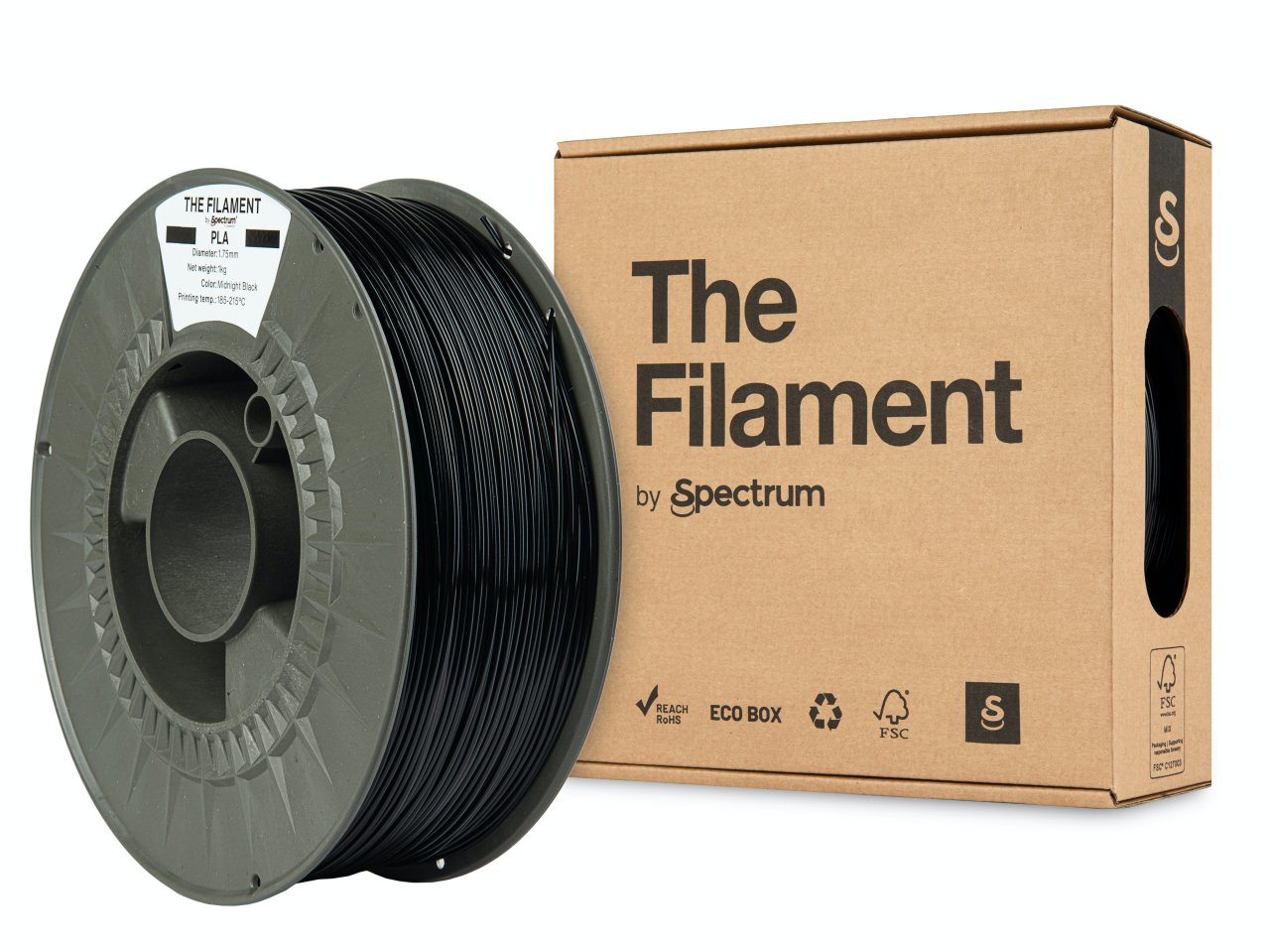 The Filament PLA 1.75mm Midnight Black 1kg