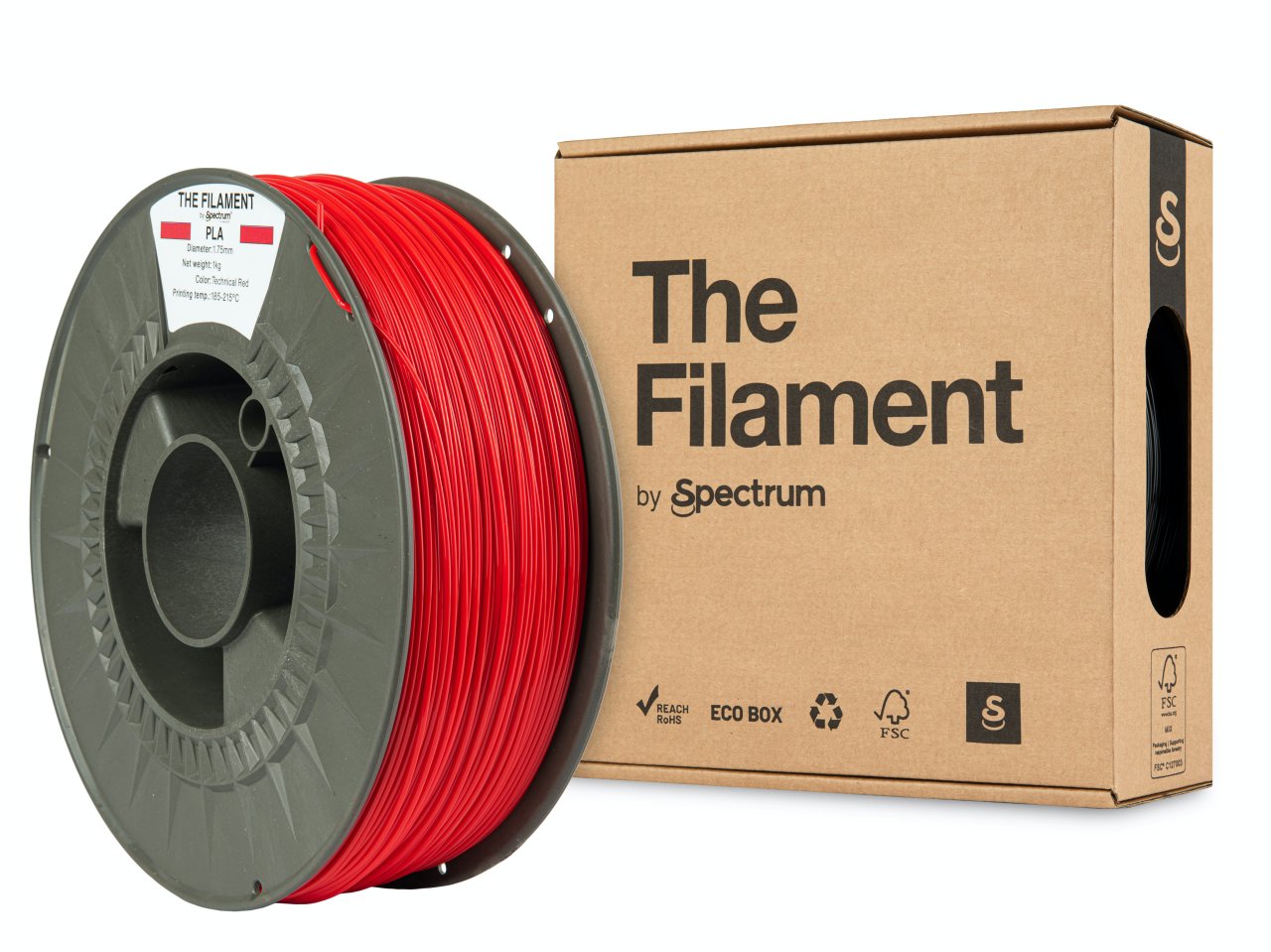 The Filament PLA 1.75mm Technical Red 1kg