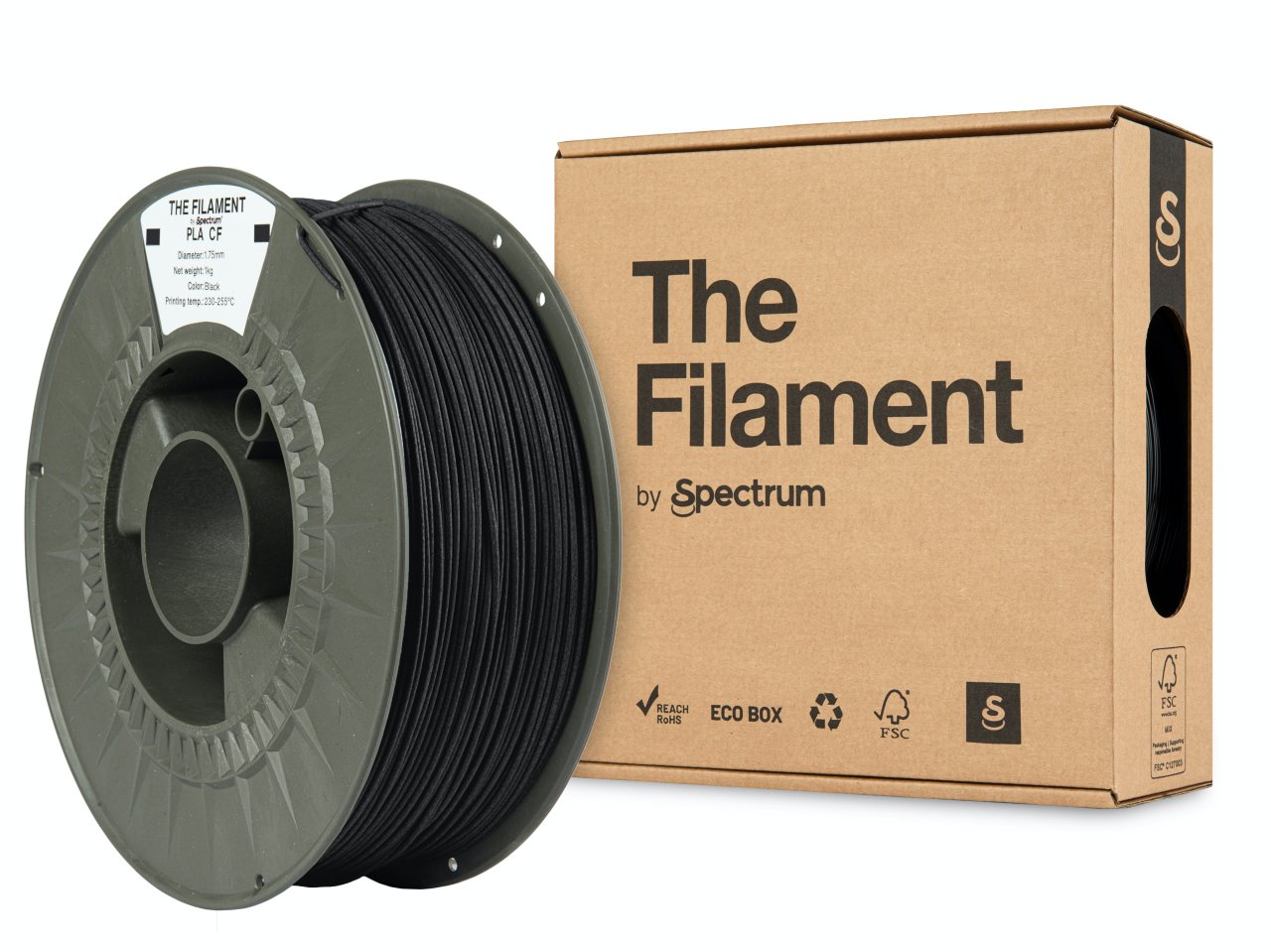 The Filament PLA CF 1.75mm Black 1kg