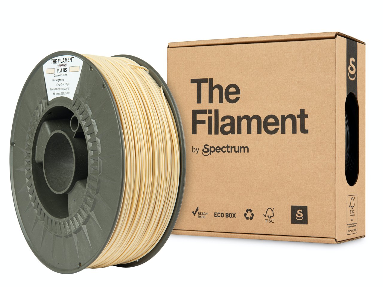 The Filament PLA HS 1.75mm Grid Beige 1kg