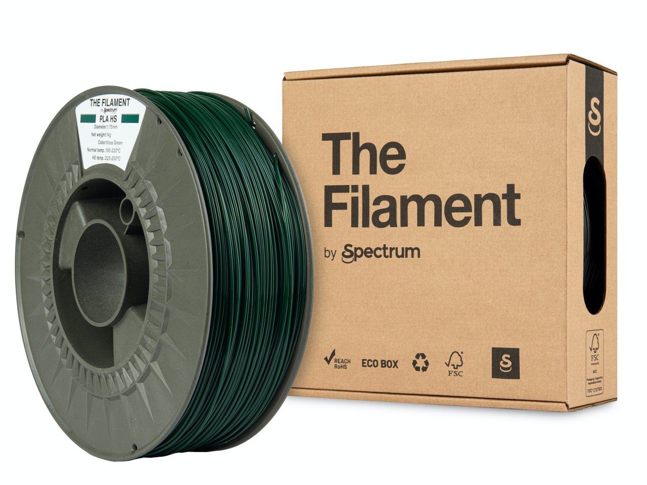 The Filament PLA HS 1.75mm Moss Green 1kg