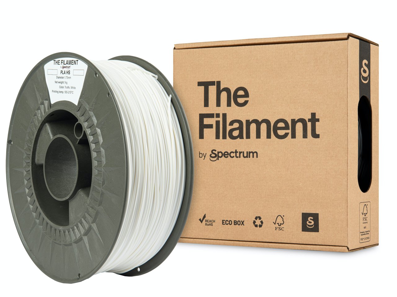 The Filament PLA HS 1.75mm Traffic White 1kg