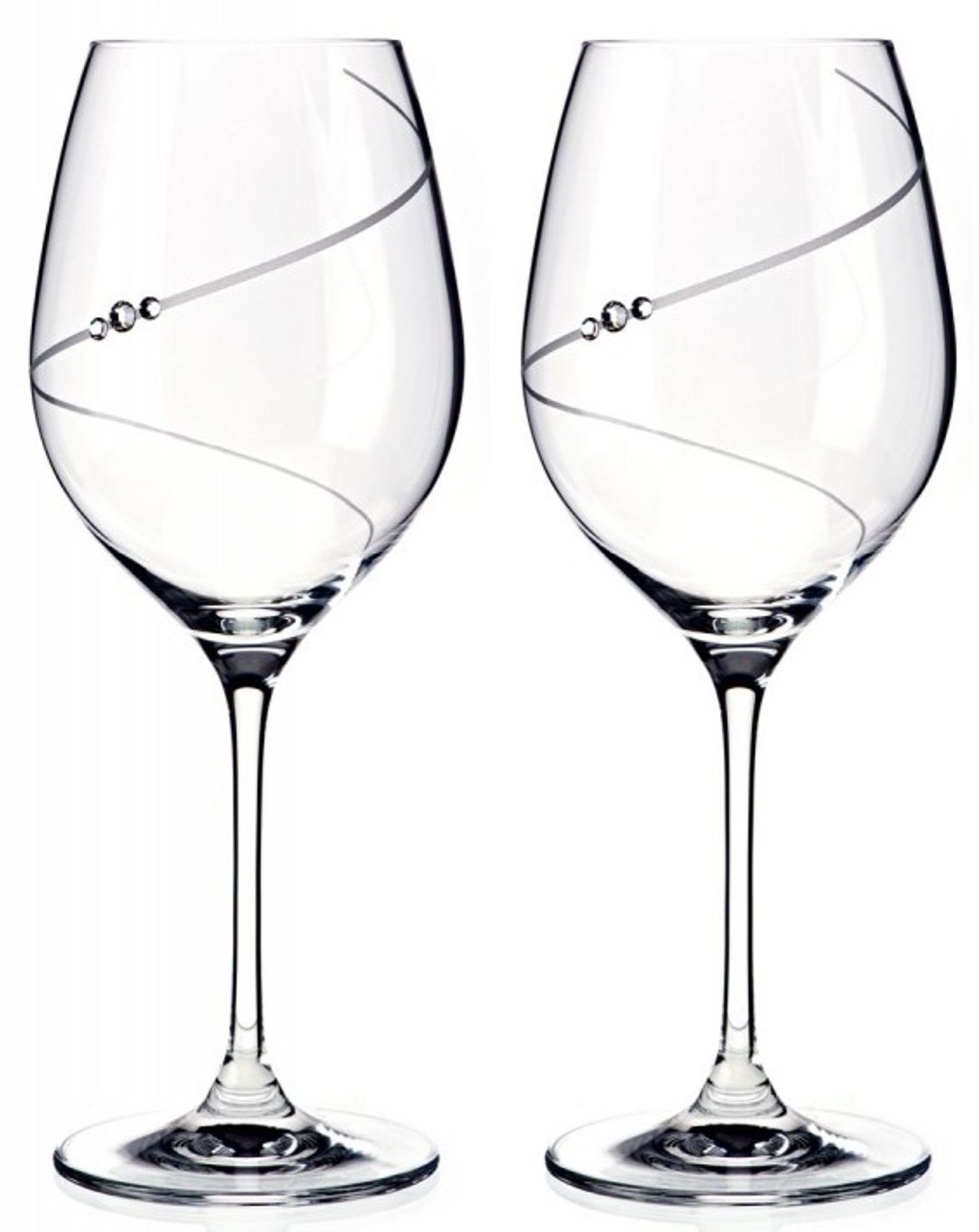 Diamante sklenice na červené víno Silhouette City s kamínky Swarovski 470 ml 2KS