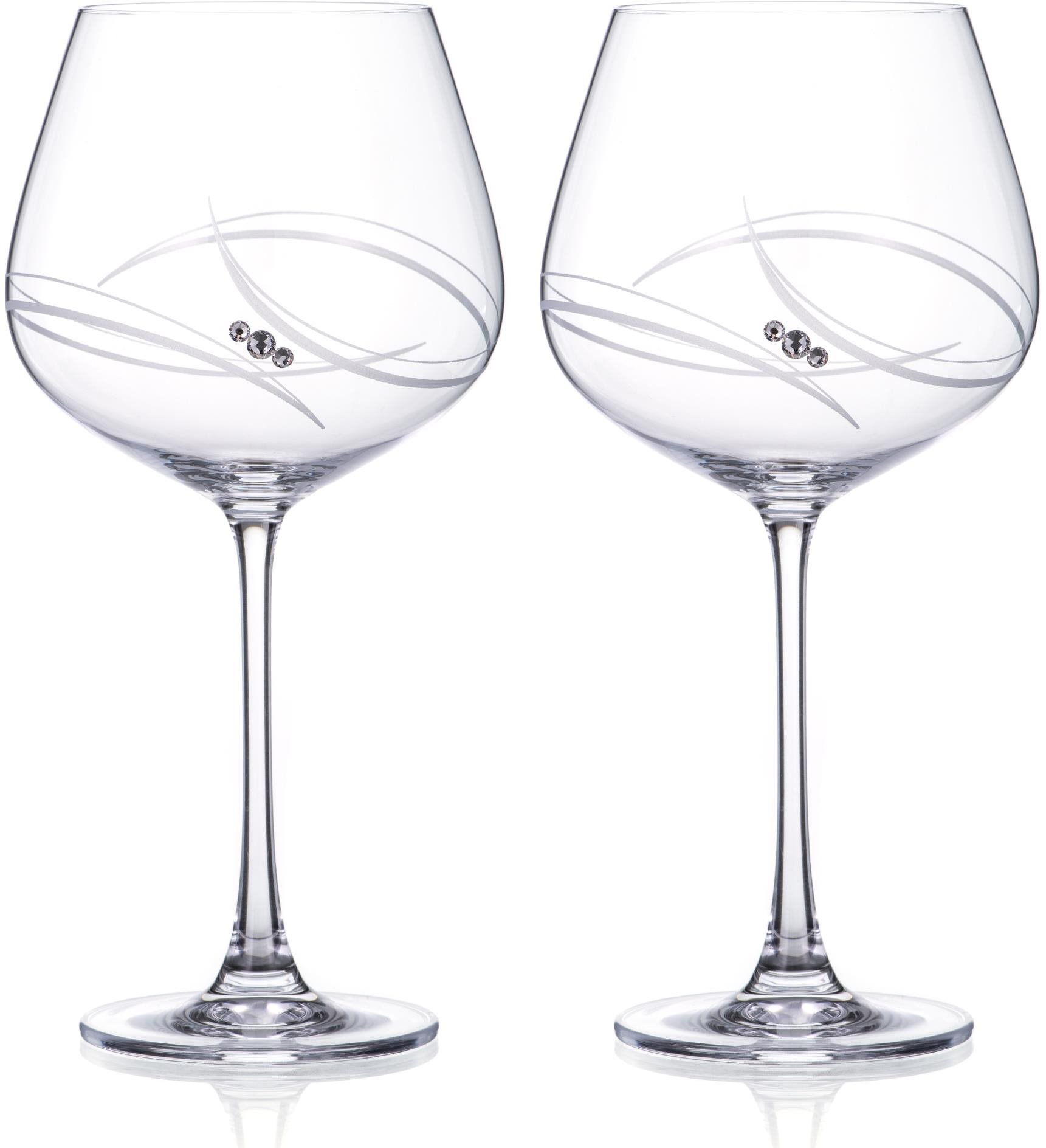 Diamante sklenice na gin Atlantis s kamínky Swarovski 640 ml 2KS