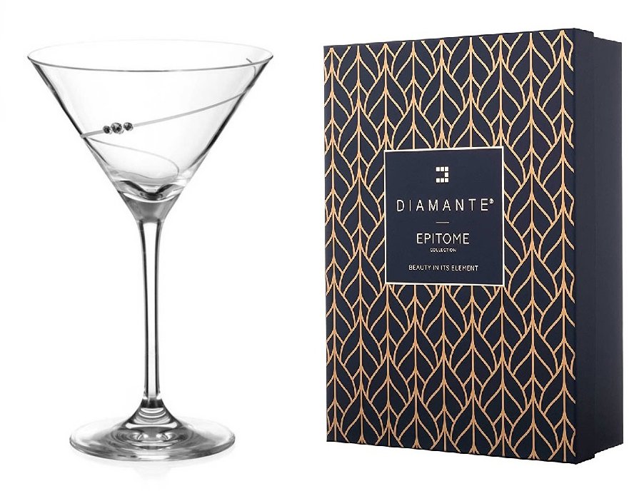Diamante Broušené skleničky na Martini Swarovski Silhouette City 240 ml 2 ks