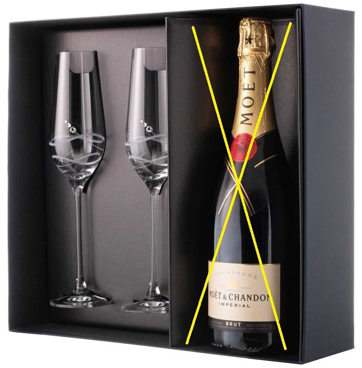 Diamante Dárkový set sklenic na šampaňské Swarovski Venezia 230 ml 2 ks