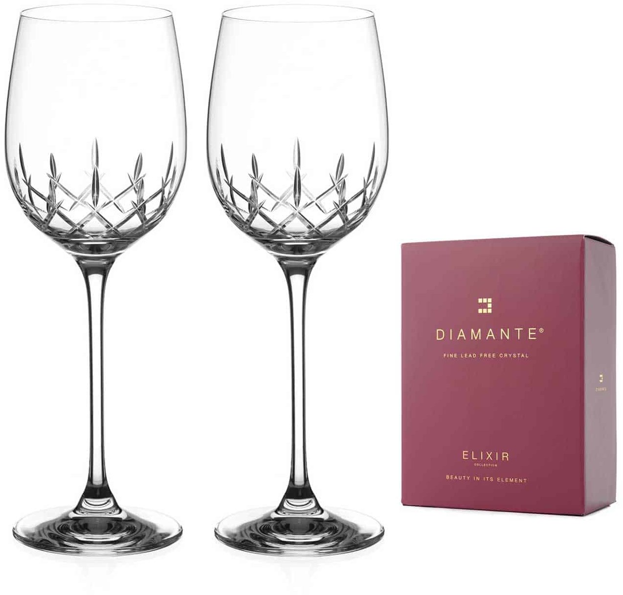 Diamante Sklenice na bílé víno Classic 230 ml 2 ks