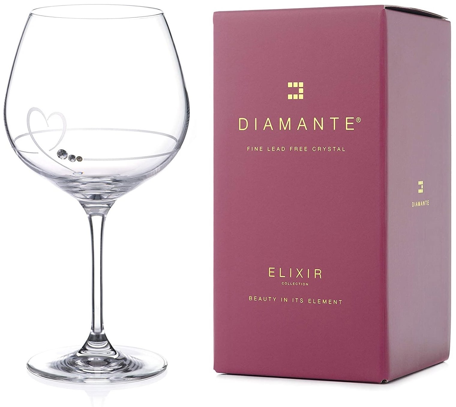 Diamante Sklenice na gin Petit Heart se Swarovski krystaly 610 ml 1 ks