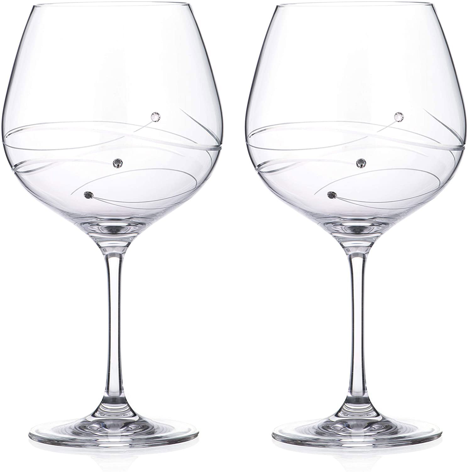 Diamante Sklenice na gin Spiral Epitome s krystaly Swarovski 610 ml 2 ks