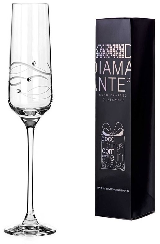 Diamante Sklenice na šampaňské Spiral 190 ml 1 ks