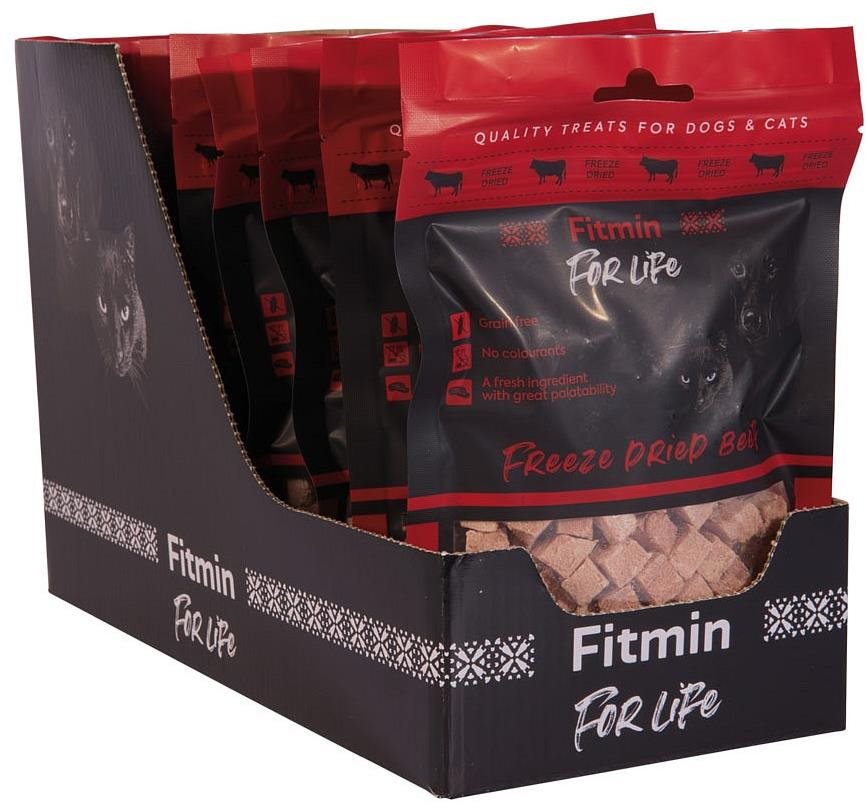 Fitmin For Life Hovězí mrazem sušené pochoutky pro psy a kočky 30 g (10 ks)
