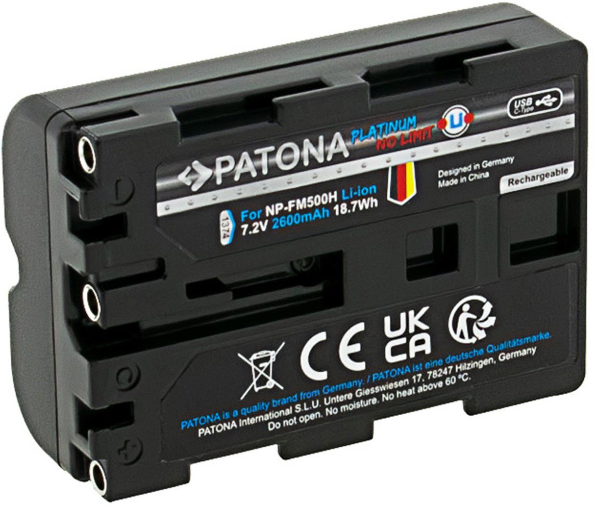 PATONA baterie pro Sony NP-FM500H 2250mAh Li-Ion Platinum USB-C nabíjení