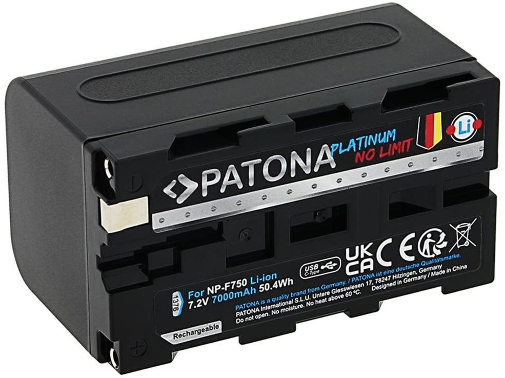 PATONA baterie pro Sony NP-F750/F770/F950 7000mAh Li-Ion Platinum USB-C nabíjení