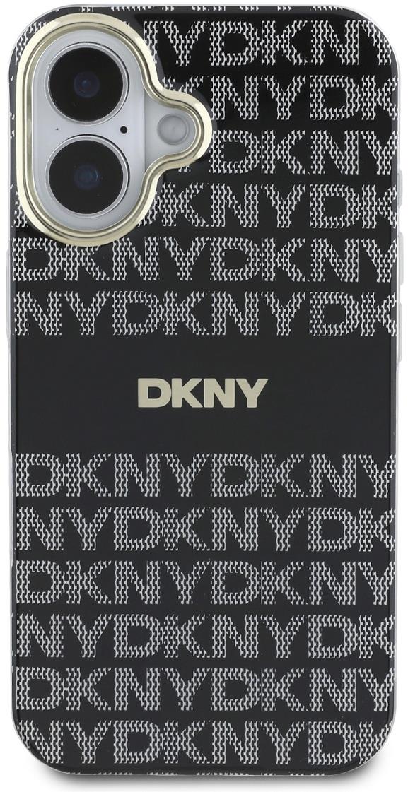 DKNY PC/TPU Repeat Pattern Tonal Stripe Magsafe Zadní Kryt pro iPhone 16 Black