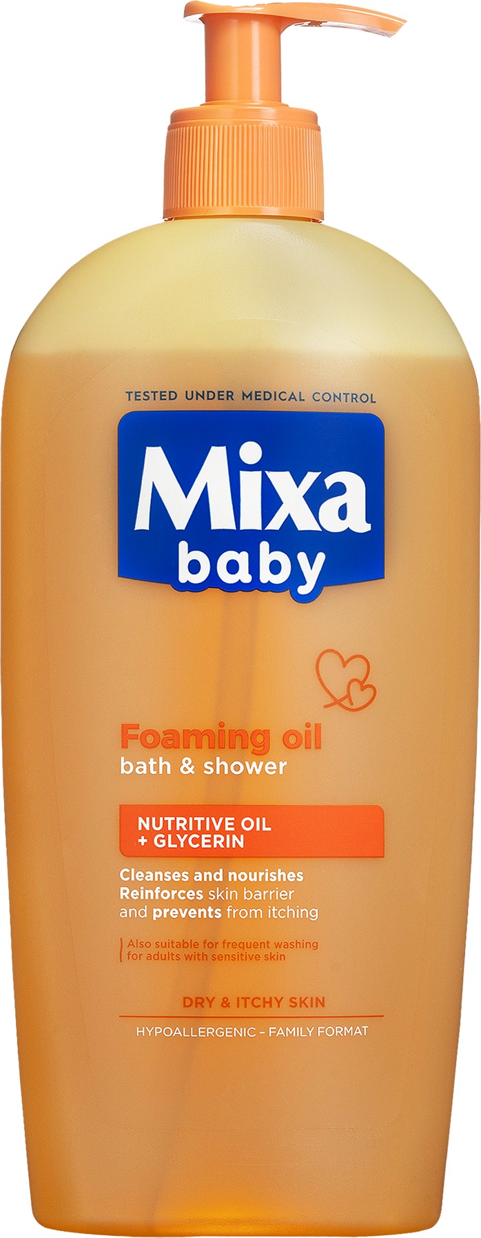 MIXA Baby pěnivý olej do koupele 400 ml