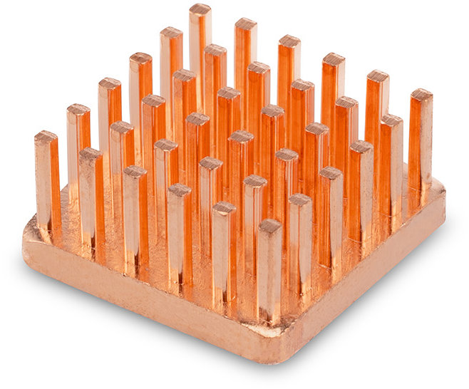 DLTECH Měděný heatsink, chladič 15 × 15 × 7 mm