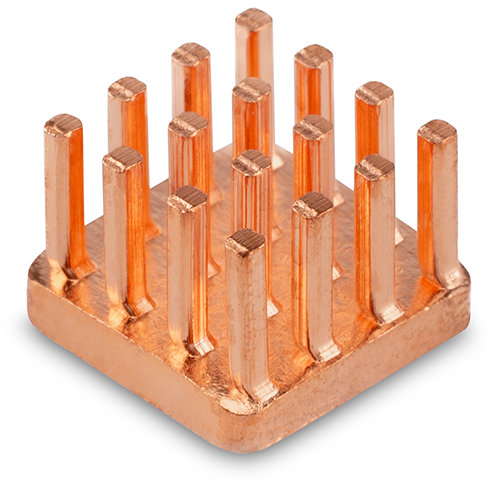 DLTECH Měděný heatsink, chladič 10 × 10 × 7 mm