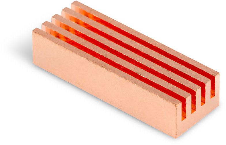 DLTECH Měděný heatsink, chladič 22 × 8 × 5 mm