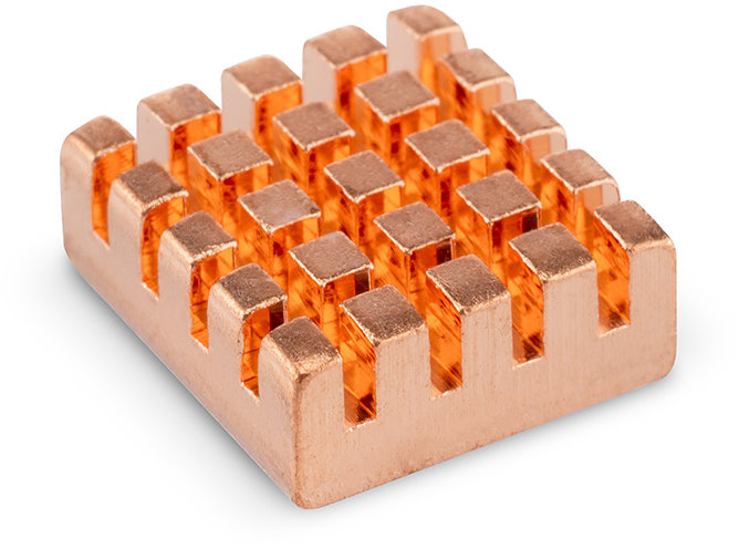 DLTECH Měděný heatsink, chladič 13 × 12 × 5 mm