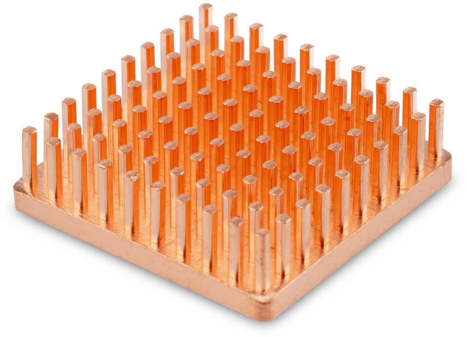 DLTECH Měděný heatsink, chladič 25 × 25 × 7 mm
