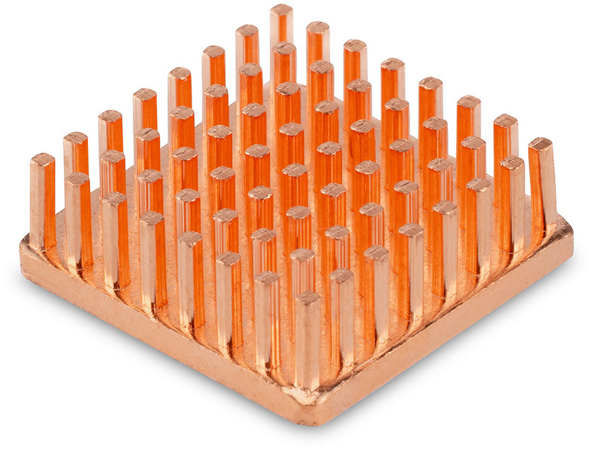 DLTECH Měděný heatsink, chladič 20 × 20 × 7 mm
