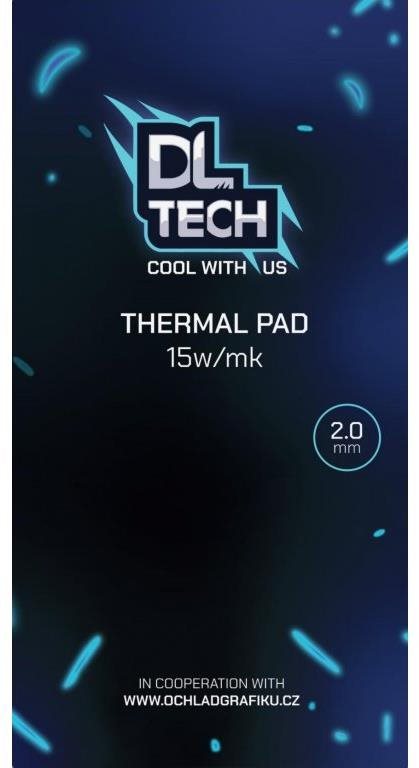 DLTech Thermal Pad 90 × 50 × 2,0 mm 15W/mK