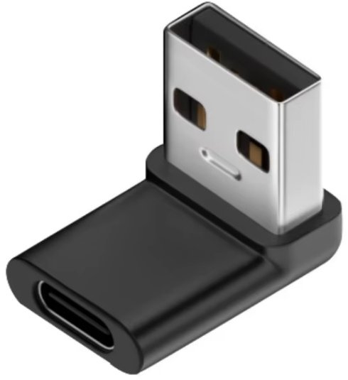 DLTECH 90° adaptér USB-A to USB-C 3.0 OTG, 10Gbps - zadní