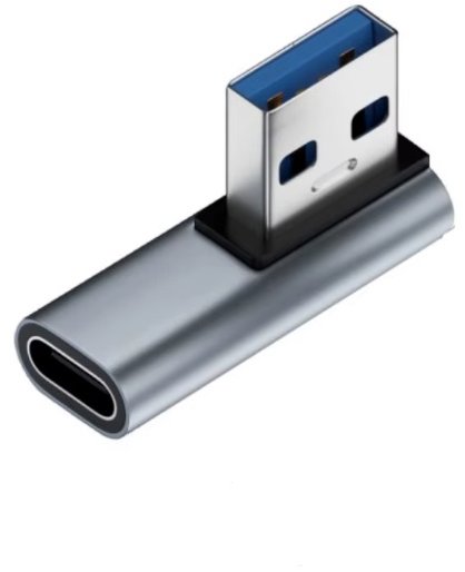 DLTECH 90° adaptér USB-A to USB-C 3.0 OTG, 10Gbps - pravý