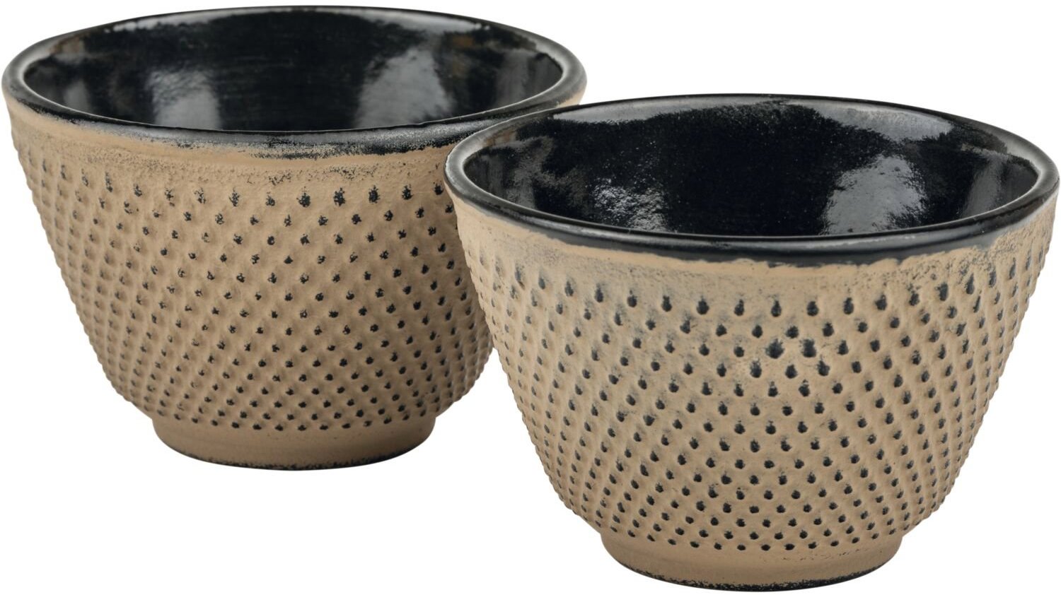 BREDEMEIJER Xilin Čajové šálky litinové, 100 ml, béžové, 2 ks