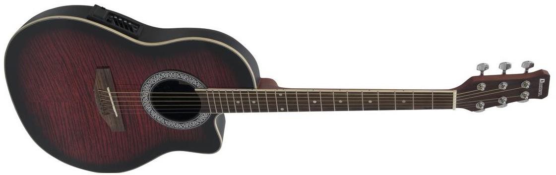 Dimavery RB-300 typu Ovation, redburst žíhaná