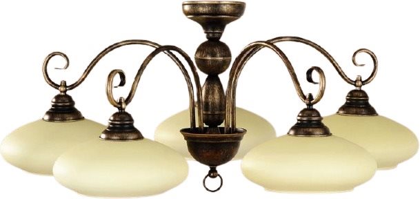Jupiter 399 - BO-5-PL - Lustr přisazený BOLERO 5xE27/60W/230V