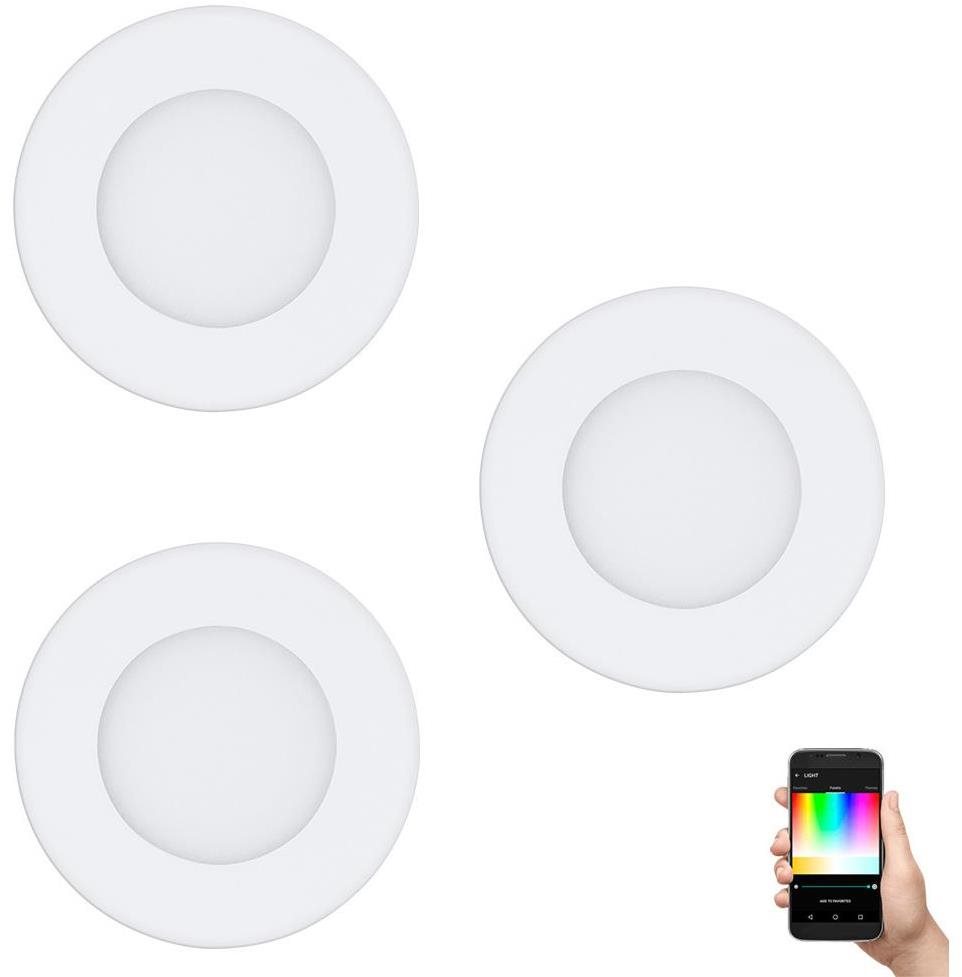 Eglo - SADA 3x LED RGB Podhledové svítidlo FUEVA-C 3xLED/3W/230V