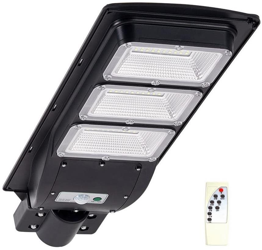 LED Solární pouliční lampa se senzorem STREET 3xLED/9W/3,2V IP65 + dálkové ovládání